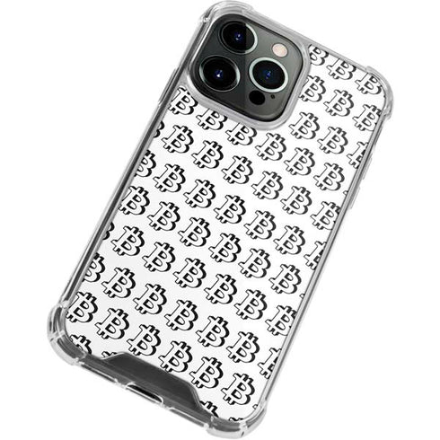 Bitcoin Pattern iPhone 14 Pro Clear Case